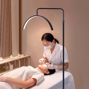 Lampe de sol professionnelle en forme de U, demi-lune, avec protection oculaire, réglable, pour salon de beauté, extensions de cils, maquillage, studio - Product Image 6