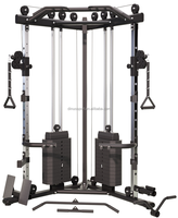 Promotion : Support mural pliable pour câbles, Machine Smith multifonctionnelle en métal, Équipement d'entraînement complet à domicile avec fonction High Pull
