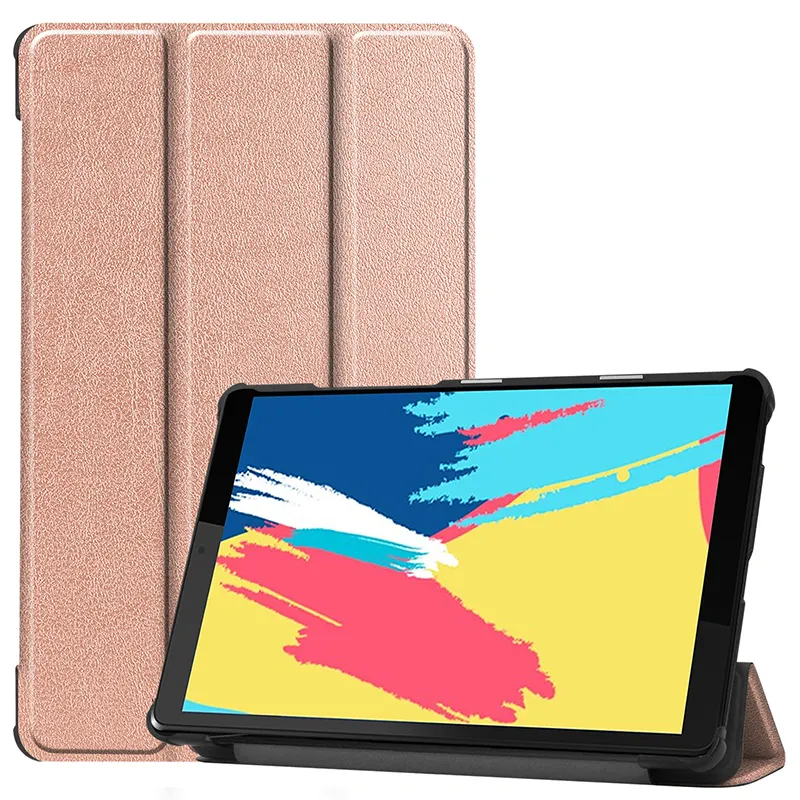 Luxury Design Protective Tablet Cover PU Leather Tri倍Flip CaseためLenovo Tab M8 FHD 870 Case ROHS