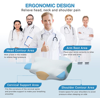 Contour Pillow Side Sleep Abnehmbare Abdeckung Cervi cal Memory Foam Pillow Ergonomisches Kissen