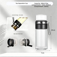 Tasse à thé en verre borosilicate à double paroi moderne, grande capacité, tasse de voyage pour le bureau et la maison