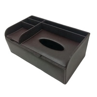 Boîte à mouchoirs multifonctionnelle en cuir moderne LG8159, boîte de rangement pour télécommande de salon, table basse, bureau, boîte cadeau avec logo imprimé