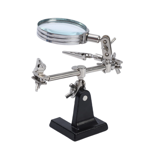 Desktop Soldering Helping Hand Third Hand Soldering Tool With Welding Magnifying Glass Clip