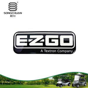 รถกอล์ฟโลโก้สีขาว EZGO ผู้ผลิตโดยตรง 60645 ประเภทสินค้า สติ๊กเกอร์ติดรถยนต์ - Product Image 1