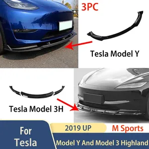 StarNav สำหรับรถยนต์ Model Y ปี 2019 - 2024 และ Model 3 สปอยเลอร์กันชนหน้า ชิปป้องกันกันชนหน้า ดิฟฟิวเซอร์กันชนหน้า อุปกรณ์ตกแต่งชุดแต่งตัวถังรถยนต์ - Product Image 3