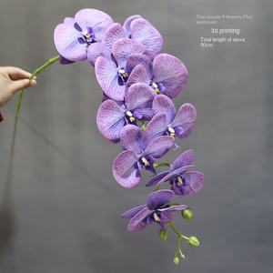 Haut <span class=keywords><strong>de</strong></span> gamme blanc Phalaenopsis tissu Phalaenopsis décoration mariage Simulation soie fleur Arrangement commerce extérieur Arti - Product Image 5