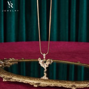 FP1033 Изящные индейские ювелирные изделия Kundan цепь De Oro 18K член Хип-Хоп Кулон Петух ожерелье для женщин мужчин - Product Image 1