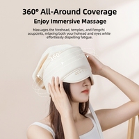 Appareil de massage de la tête rechargeable haut de gamme avec télécommande filaire, chauffe-yeux et aide au sommeil