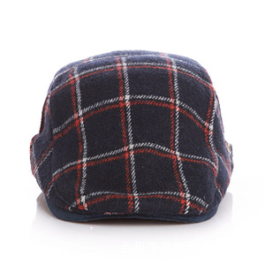 <span class=keywords><strong>Béret</strong></span> en laine mélangée à carreaux pour tout-petits, automne-hiver, casquette rétro britannique à visière pour bébés garçons et filles, assortie au quotidien K17 - Product Image 5
