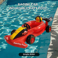 Bateau gonflable de course en PVC robuste avec volant et porte-gobelets, pour 1 personne, pour piscine et plage, personnalisable