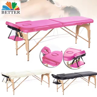 Table de massage portable en aluminium pour salon de beauté, spa, soins du visage et des cils, avec drap de massage