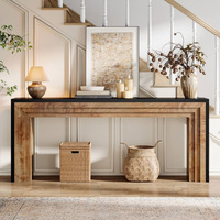Table console extra longue de style moderne du milieu du siècle, personnalisable en usine, pour salon et entrée - Modèle 2026