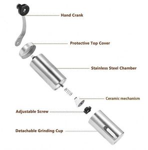 Manual Coffee Bean Hand <b>Grinder</b> Stainless Steel Comercial Adjustable Setting Burr Coffee <b>Grinder</b> - Product Image 4