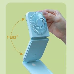 Ventilateur portable fin et léger de 1800 mAh, peut être fixé au cou avec un support de téléphone - Product Image 2