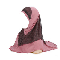 Voile d'été en coton pour femmes malaises, avec patchwork en chanvre et soie dorée, imprimé numérique, voile intérieur en maille, châles ethniques