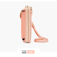 Tas Selempang Wanita Mini Bahan Kulit PU, Tempat Ponsel, Dompet Kartu, Tas Clutch Crossbody untuk Wanita