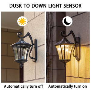 Wholesale Factory Price Modern Style Aluminum High Quality Solar Lantern Lamp Wall Mounted <strong>Vintage</strong> Outdoor Garden <strong>Light</strong> - Product Image 5