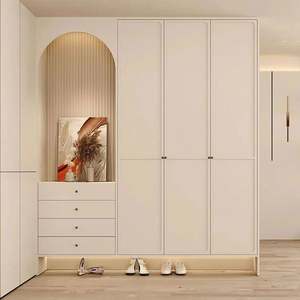 Top Cream Light French Style Multi-Storage Space High End Bedroom Wall Mounted <b>Wardrobe</b> - Product Image 6