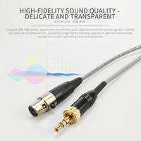 Câble audio haute fidélité 3,5 mm TRS vers XLR femelle plaqué or, câble flexible blindé blanc UL2547 pour enregistrement en studio, microphone, mixeur