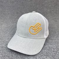 Gorra de béisbol clásica estructurada de 6 paneles con visera ligeramente curvada, malla y bordado 3D, con logotipo personalizado OEM, venta al por mayor de fábrica
