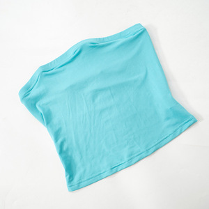 Ensemble 2 pièces élégant pour femme : haut sans bretelles de couleur unie et jupe courte à col châle à manches longues - Product Image 6