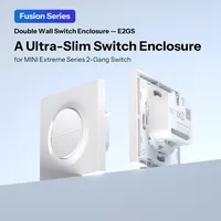 Boîtier double interrupteur Sonoff E2GS Fusion Series (matériau PC) compatible avec MINI-2GS MINI-ZB2GS MINI-ZB2GS-L