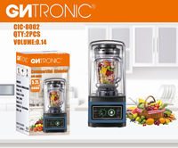 CNTRONIC Meilleur Moteur en Cuivre Pur 6 Lames Mixeur Commercial Robuste pour Hôtels, Mousseur à Lait et Smoothies, 5+ Vitesses