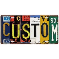 Placa Metálica Decorativa Personalizada con Relieve, Letrero Metálico Personalizado para Decoración