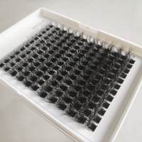 Kits de cils en grappe 3D super volumineux en faux vison avec logo personnalisé, plateau de cils en grappe DIY à courbure 3D, extensions de cils à bande ultra-fine