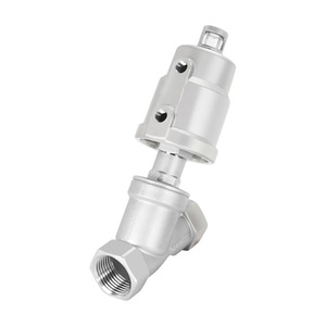 Válvula Neumática de Asiento Angular DN15 1/2 pulg. NPT para Agua, Temperatura Normal, Presión de 25 Bar, Tipo Y - Product Image 1