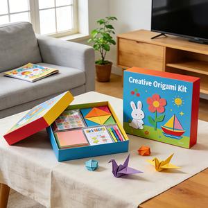 Libro <span class=keywords><strong>de</strong></span> <span class=keywords><strong>Origami</strong></span> Educativo para Niños, Manualidades <span class=keywords><strong>de</strong></span> Animales y Naturaleza, Kit <span class=keywords><strong>de</strong></span> Manualidades Fácil Paso a Paso, Diseño Seguro y No Afilado para Preescolares - Product Image 2