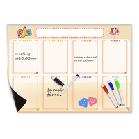 Tableau blanc interactif magnétique amovible pour planificateur hebdomadaire et mensuel, effaçable à sec, format personnalisé, tableau mural
