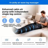 Masseur de jambes sans fil à pression d'air avec 8 chambres d'air, machine de massage complète pour mollets et pieds, 8 modes, 4 niveaux pour après l'entraînement