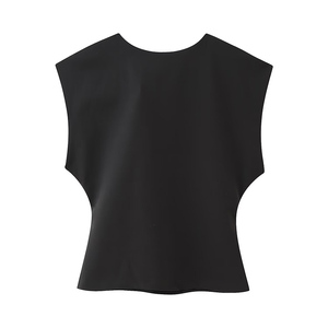 ZATRHMBM, ropa de otoño para <span class=keywords><strong>mujer</strong></span>, nueva moda 2025, Top a rayas, Retro, informal, sin mangas, con cuello en V, <span class=keywords><strong>chaleco</strong></span> versátil para <span class=keywords><strong>mujer</strong></span> - Product Image 3