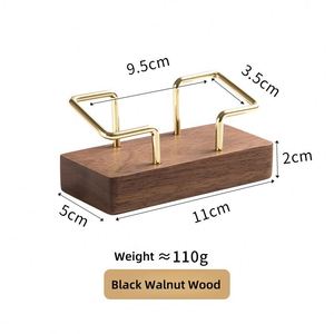 High-<b>End</b> Creative Desktop Business Card Holder Front Desk Business Card Display Stand <b>Storage</b> Box Wood Crafts for <b>Table</b> Signs - Product Image 4