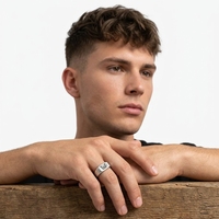 Bague papillon minimaliste en argent sterling 925 pour homme, ajustable, à bande ouverte