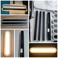 Luminaire à bande longue en aluminium anticorrosion pour éclairage paysager de jardin, idéal pour portail de villa, extérieur et mur extérieur