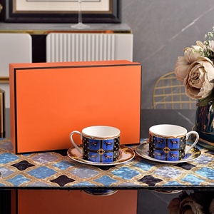 Premium Luxurious Blue Regal Cups Plates <b>Pot</b> Set Freezer Safe Dinnerware Sets for Parties - Product Image 4