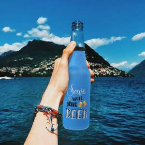 Wholesale Luxury Neoprene Insulated Beer <b>Bottle</b> Cooler Jacket with Zipper Waterproof & Eco-Friendly - Product Image 2