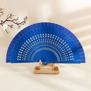 Abanico de Mano Portátil de Madera de Bambú de 33 cm, Manualidad DIY con Adorable Modelo Pintado y Tallado para Promoción de Fiestas o Publicidad - Product Image 6