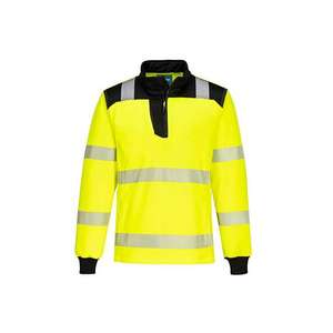 PORTWEST - PW326YBR4XL PW3 Sweat-shirt zippé haute visibilité 1/4 Jaune/Noir-EAN 5036108386062 HI-VIS WORKWEAR - Product Image 1