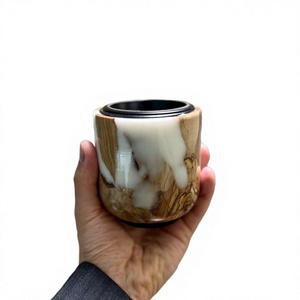 FAIZA CRAFT Premium Hand-made Wood Acacia Epoxy Resin Bakhoor Incense Holder Indian Arabic <b>Oud</b> Madhkan Aromatherapy <b>Diffuser</b> - Product Image 1