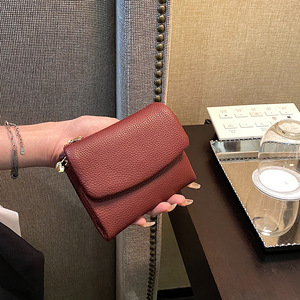 Cartera corta de cuero granulado para mujer, monedero plegable, tarjetero de gran capacidad, venta al por mayor transfronteriza - Product Image 6