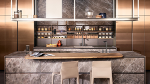Juego de Muebles de Cocina Modernos sin Tiradores con Puerta de Vidrio y Diseño de Panel MDF para Cocinas Contemporáneas - Product Image 5