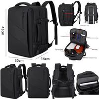 Mochila de Viaje para Hombre, Estilo Minimalista, Gran Capacidad, Diseño Ejecutivo, Bolsa para Portátil de Mezclilla con Aspecto Premium, Poliéster