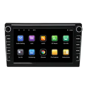 Radio con GPS para coche, reproductor con Android, 8 pulgadas, 1GB, 16GB, botón físico, navegador Universal, BT, WIFI, novedad