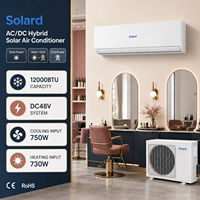 Солнечный кондиционер PV Direct Drive 12000 BTU, гибридный инверторный настенный сплит-система для охлаждения и обогрева, DC 80-380В, AC 110-240В, CE RoHS