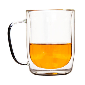 Hai-Đôi handmade cao Borosilicate Cà Phê Trà uống cốc thủy tinh biểu tượng tùy chỉnh Espresso Latte ly - Product Image 2