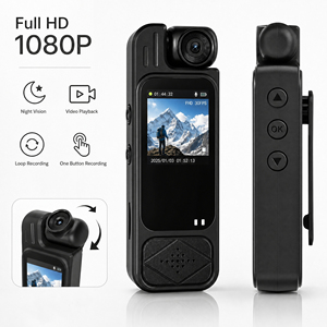 Mini Cámara Corporal 1080P HD, Grabadora de Video Portátil con Lente Giratoria, Pantalla LCD y Clip - Product Image 1