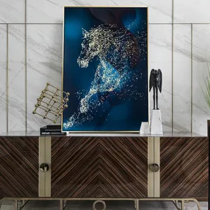 Pintura de cristal de decoração de casa, fundo de parede, céu estrelado, mural de cavalo de alta qualidade, pintura de alta qualidade